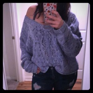 Like New cropped wear both ways Marled Sweater💜